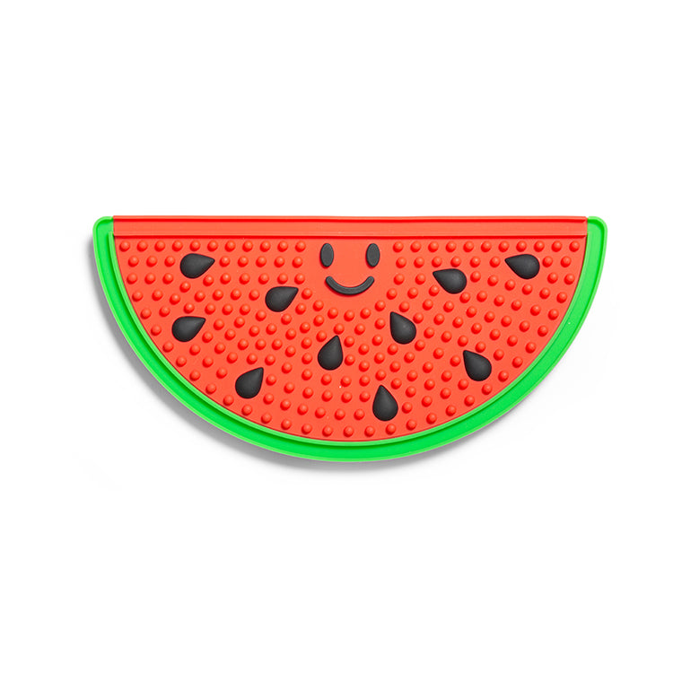 KIKKERLAND Kobe Watermelon Lick Mat Tapis à lécher en silicone pour chiens avec ventouses