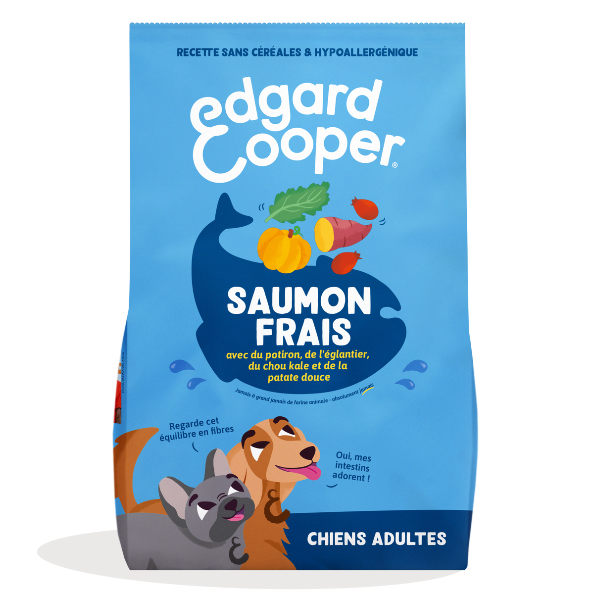 EDGARD & COOPER Croquettes Hypoallergéniques Sans Céréales Saumon Frais pour Chien Adulte 2,5kg