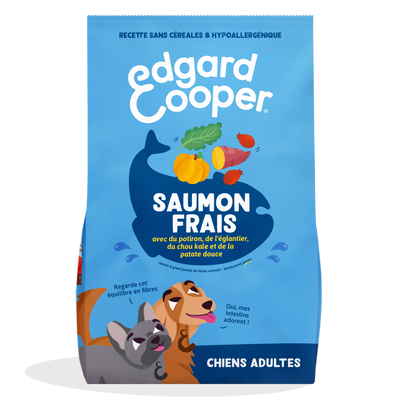 EDGARD & COOPER Croquettes Sans Céréales Chien Adulte Saumon Frais 7 kg