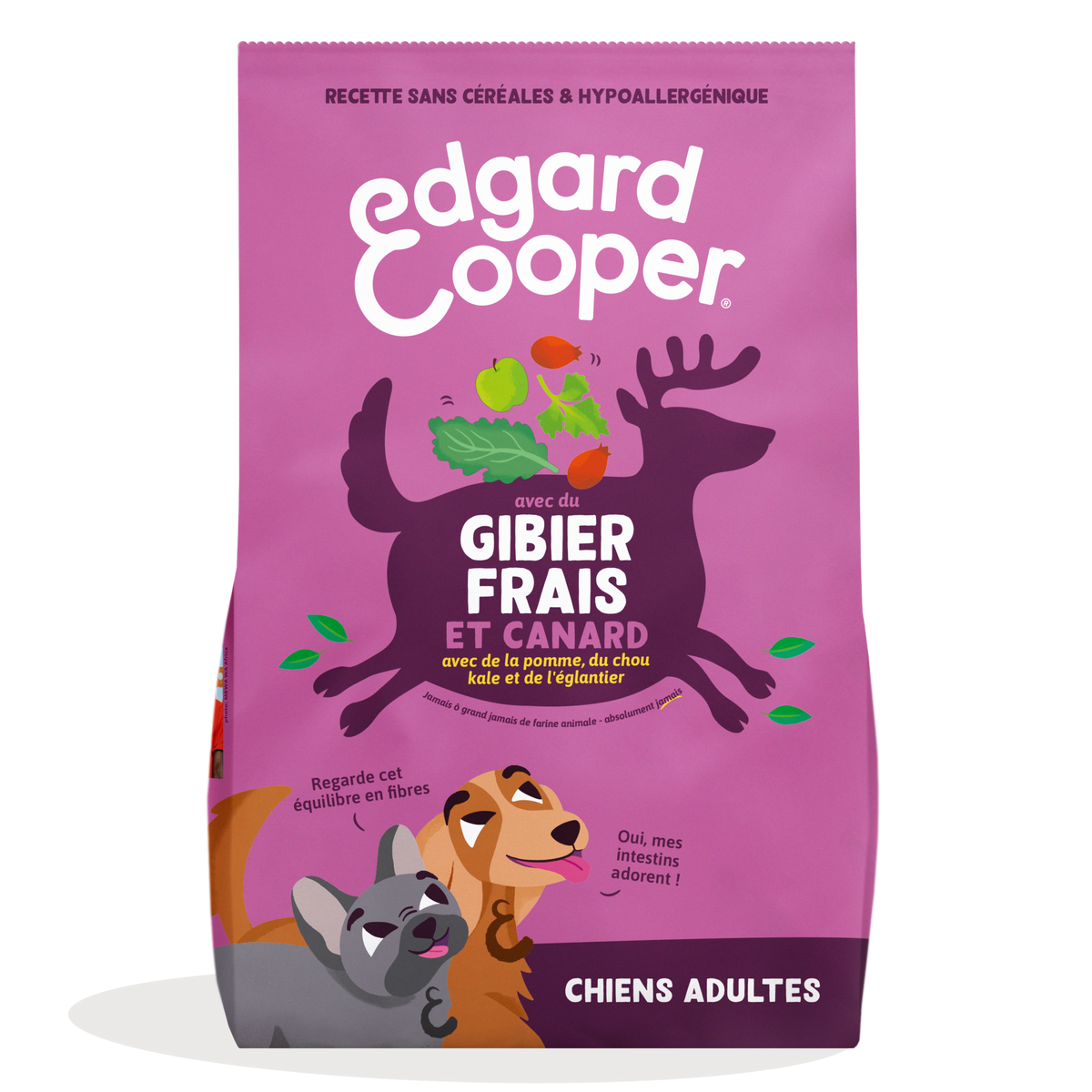 EDGARD & COOPER Croquettes Sans Céréales Chien Adulte Gibier & Canard Frais 7 kg