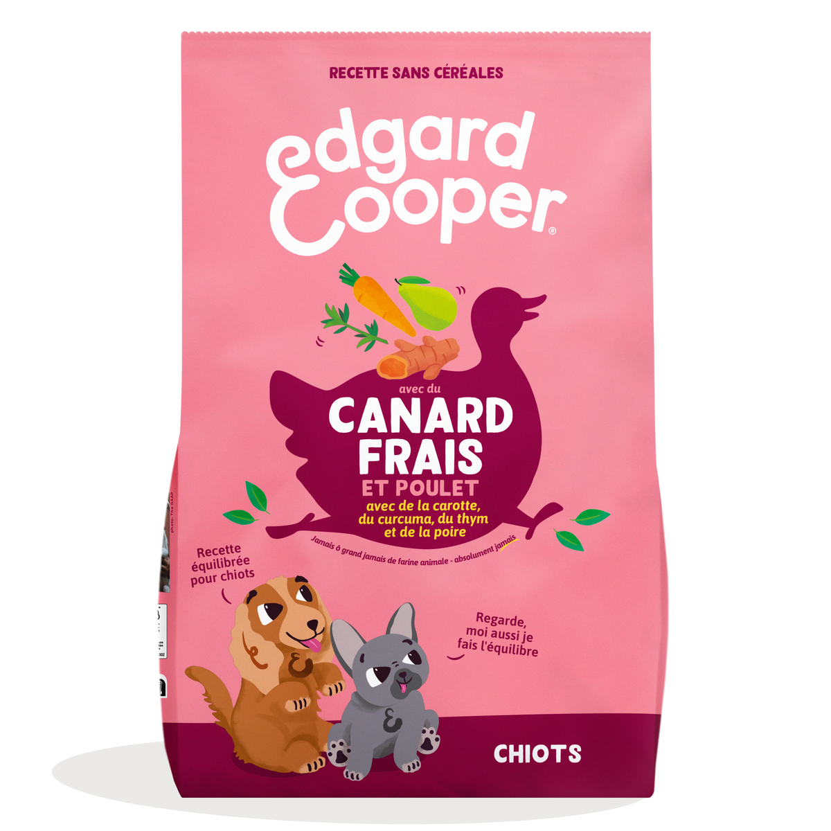 EDGARD & COOPER Croquettes Sans Céréales Canard et Poulet Frais pour Chiot 2,5kg
