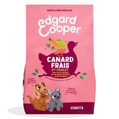 EDGARD & COOPER Croquettes Sans Céréales Canard et Poulet Frais pour Chiot 2,5kg