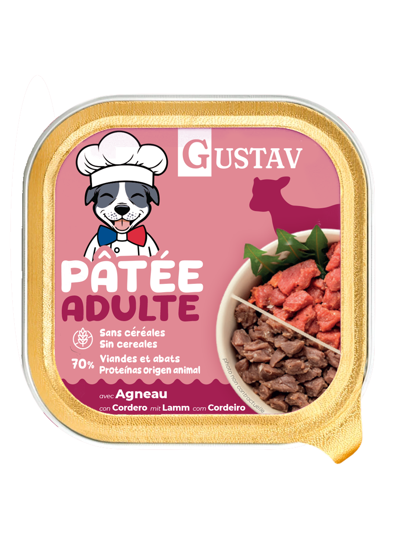 GUSTAV Pâtée Chien Adulte Agneau 150g