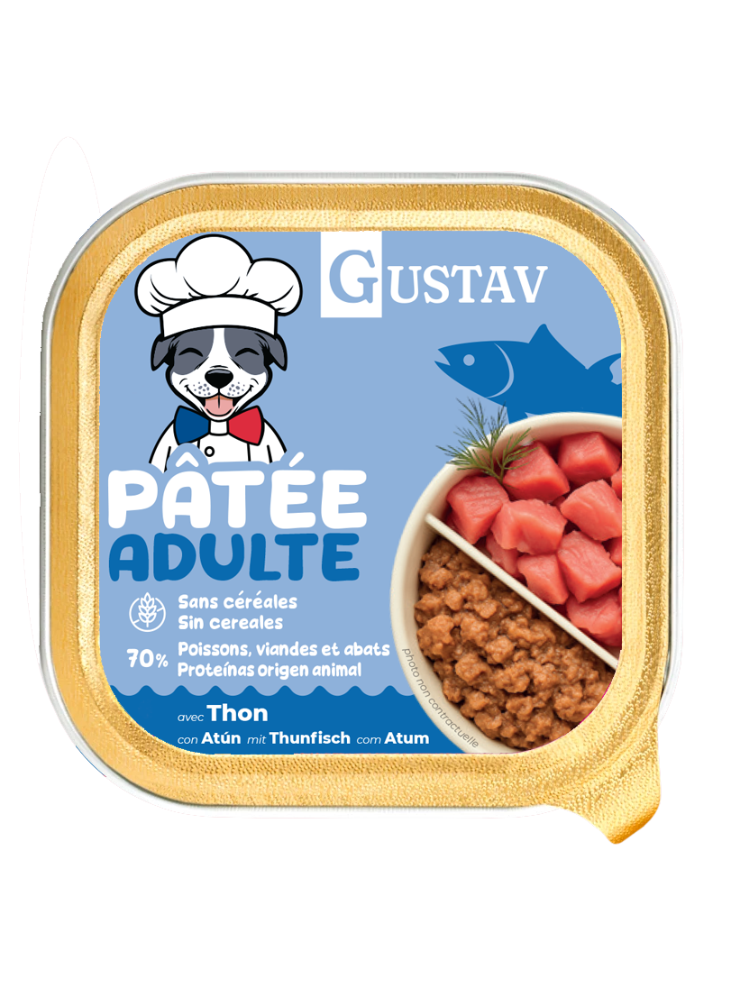 GUSTAV Pâtée Chien Adulte Thon 150g