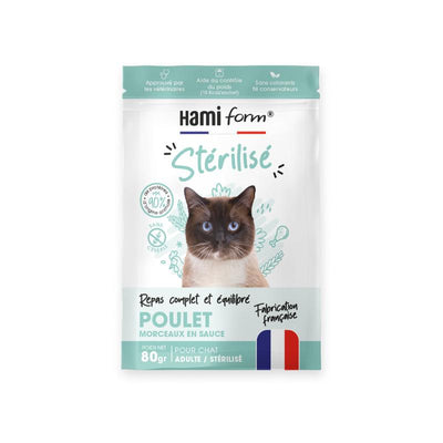 HAMIFORM Pack Repas Complet Poulet Stérilisé Sans Céréales Chat 10x80g