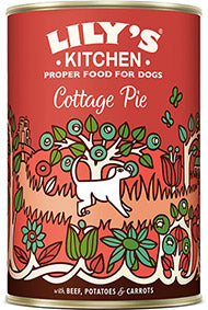 LILY'S KITCHEN Adulte Terrine Cottage Pie Bœuf et Légumes 400g