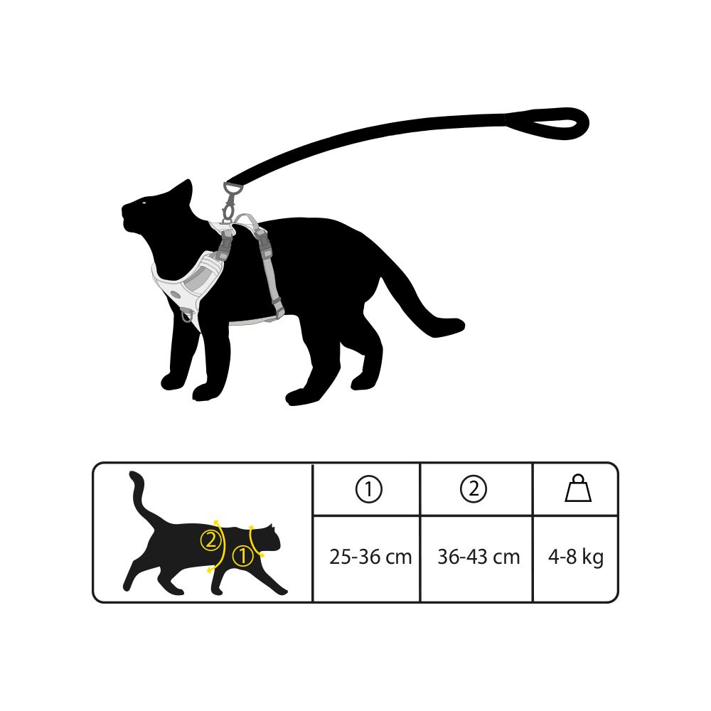 BOBBY Harnais Rando Monoi pour Chat Taille XS Bordeaux