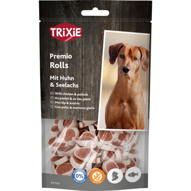 TRIXIE Rolls au poulet & au lieu jaune 75 g