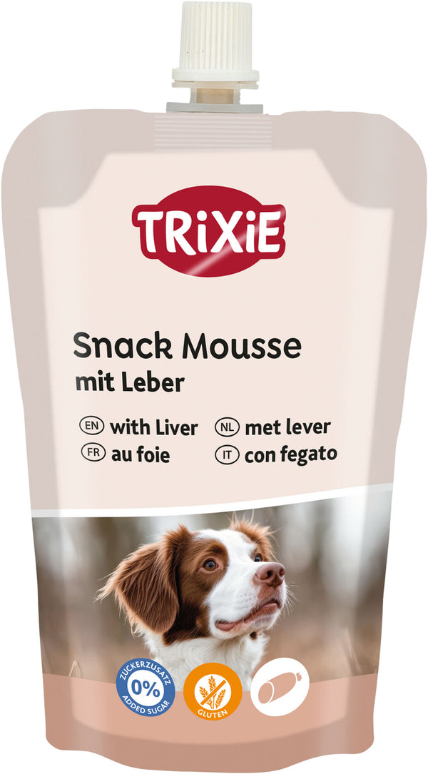 TRIXIE Snack Mousse Friandise à Lécher pour Chien Foie 200 g
