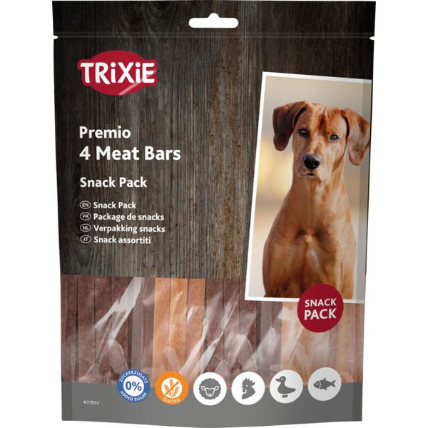TRIXIE 4 Meat Bars Assortiment de friandises 4 × 100 g