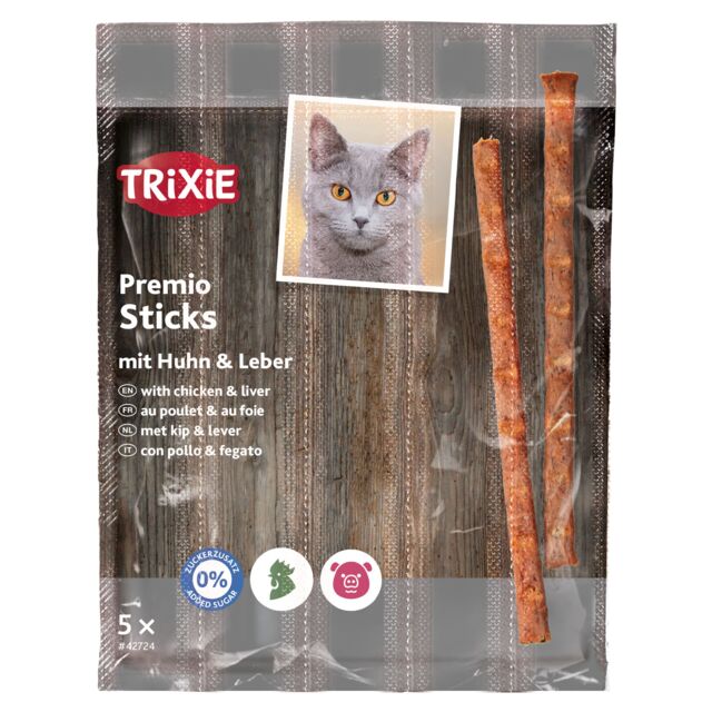 TRIXIE Premio Sticks au poulet et au foie 5 × 5 g