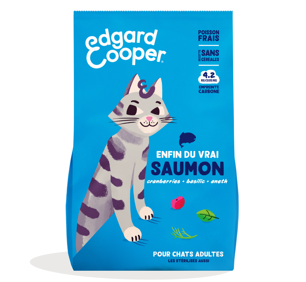 EDGARD & COOPER Croquettes Sans Céréales Chat Adulte Saumon Frais 2 kg