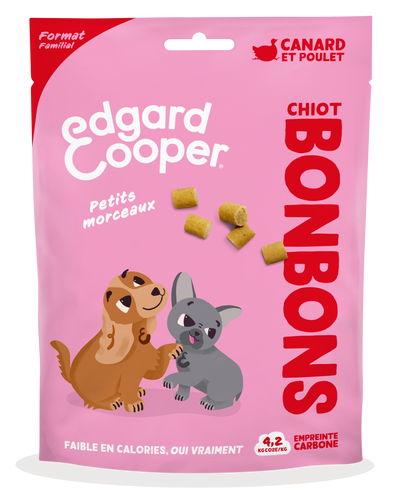 EDGARD & COOPER Bonbons Canard et Poulet Friandises pour Chiot 120g