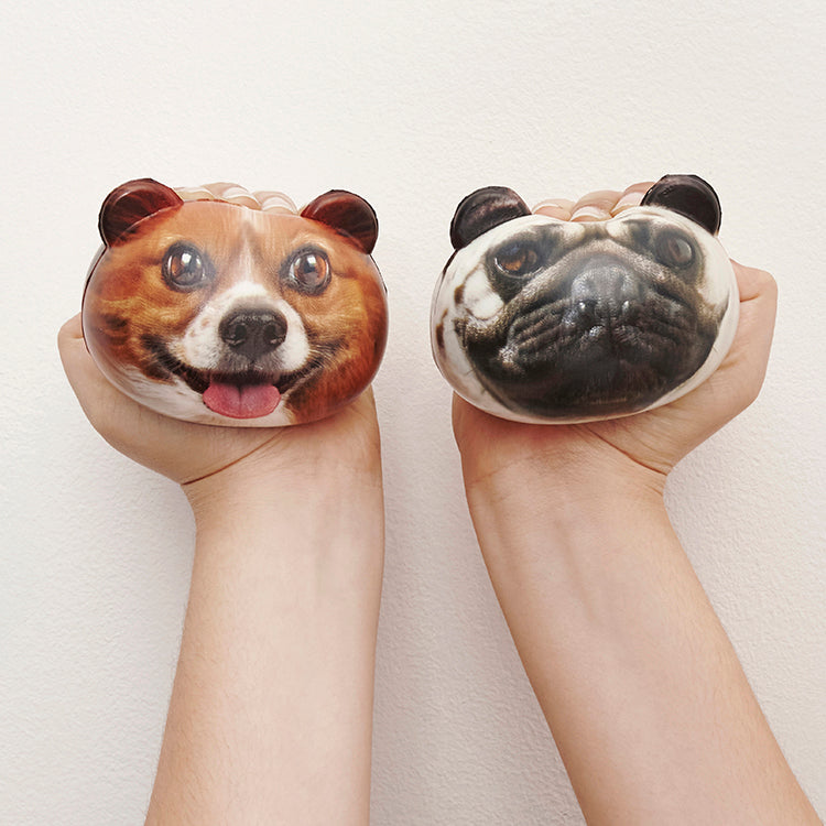 KIKKERLAND Feeling Ruff? Stress Balls Balles anti-stress chien Assortis PU 8,5x6,7x7,7cm
