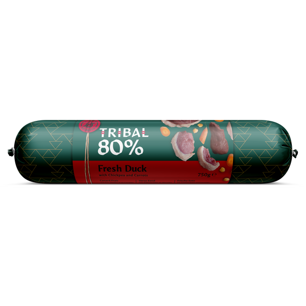 TRIBAL Saucisse 80% au Canard pour Chien 750g