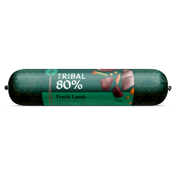 TRIBAL Saucisse 80% à l'Agneau pour Chien 750g