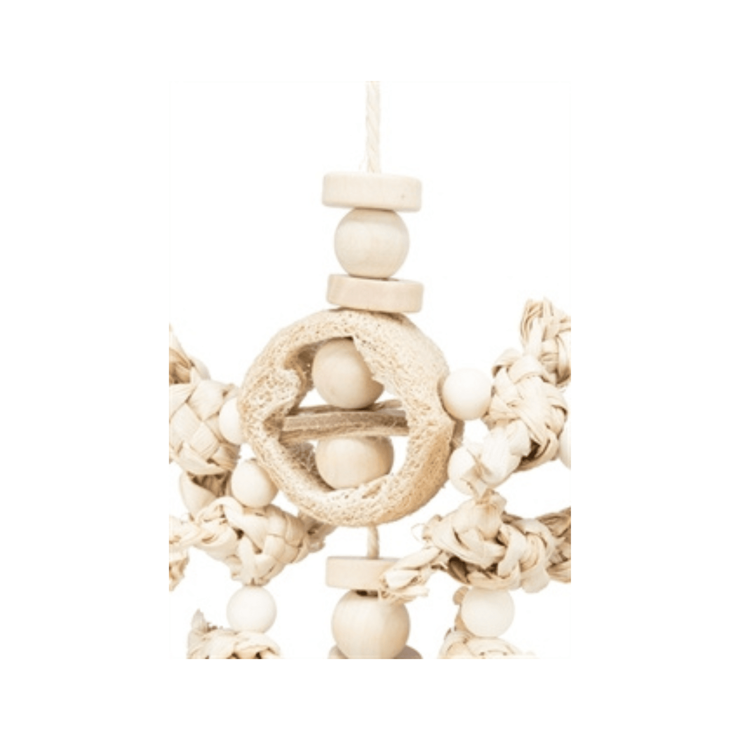 TRIXIE Jouet Naturel Feuille de Bananier Bois Luffa 42 cm pour Oiseaux