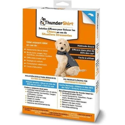 ZOOMALIN Gilet Relaxant XL Gris pour Chien Anti-Stress 29-50kg