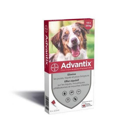 BAYER Advantix Pipettes Antiparasitaires Chien 25-40 kg 4x4ml