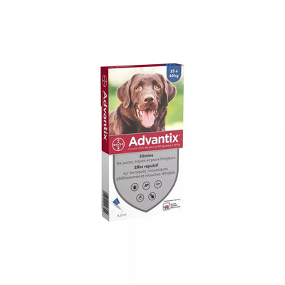 BAYER Advantix Pipettes Antiparasitaires Chien 25-40 kg 4x4ml