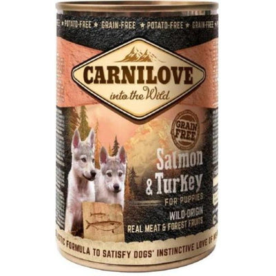 CARNILOVE Puppy Saumon & Dinde Croquettes Sans Céréales Chiot Toutes Races 12kg