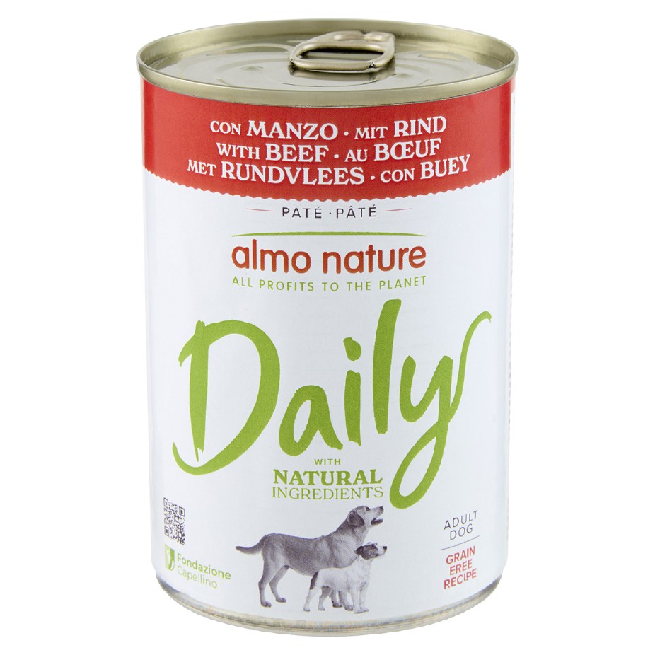 ALMO NATURE Daily Pâté au Bœuf pour Chien Boîte 400g