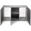 AQUAEL Meuble Glossy 150 Noir Portes Acrylique 150x50x72cm