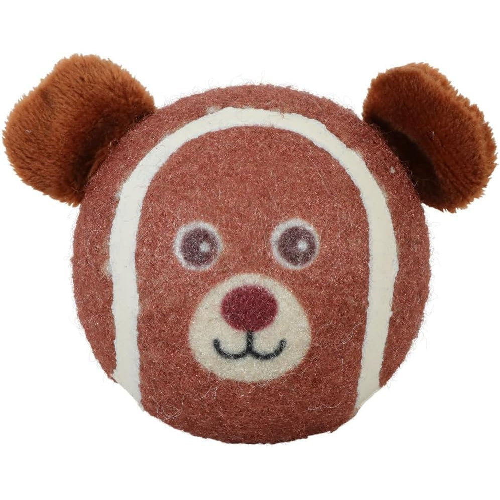 ZOLUX Balle de Tennis Ourson Taille L Marron ø 8 cm pour Chien