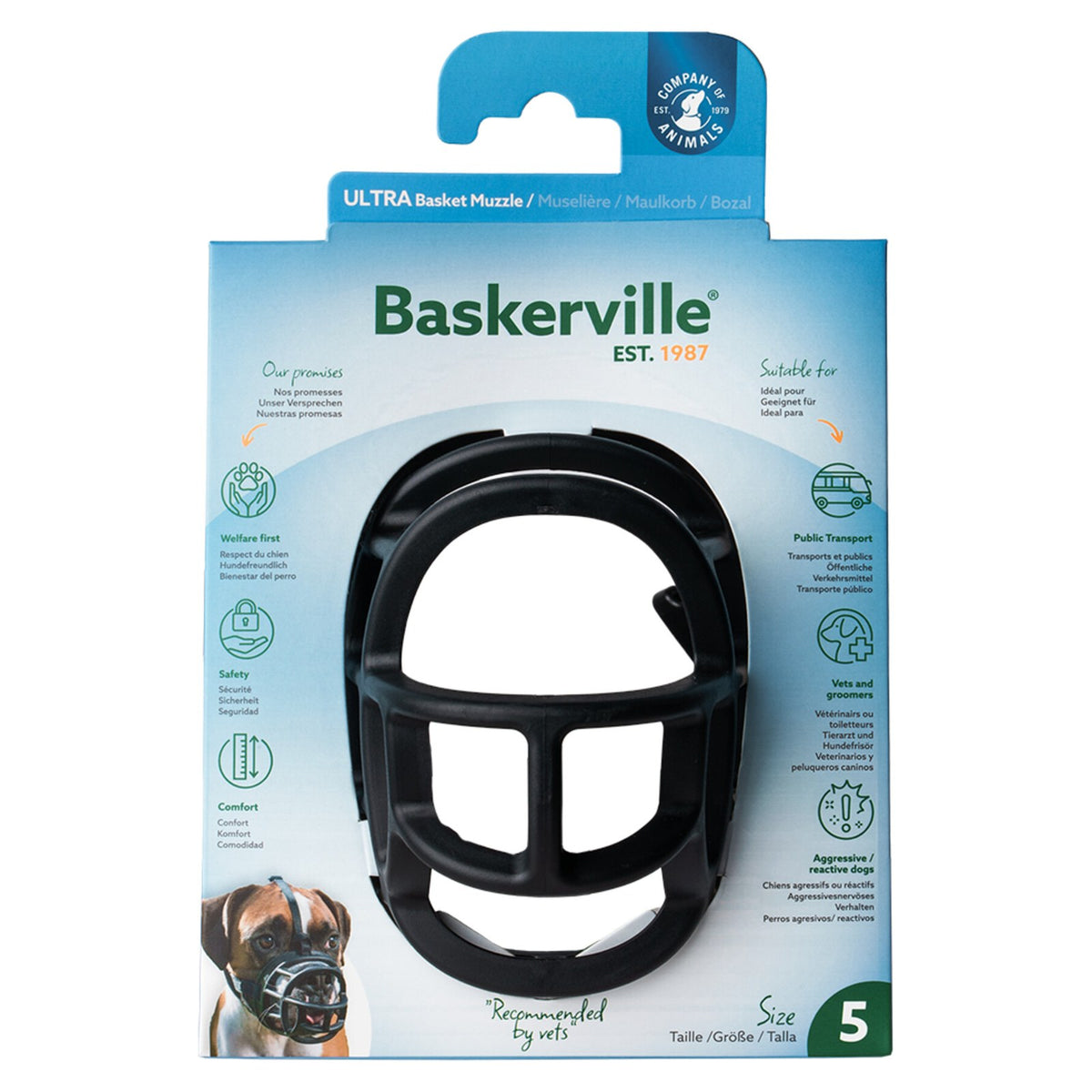 BASKERVILLE Ultra Muzzle Muselière pour Chien Taille 5