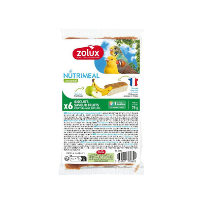 ZOLUX Biscuit Nutrimeal Oiseau Pomme Banane x6