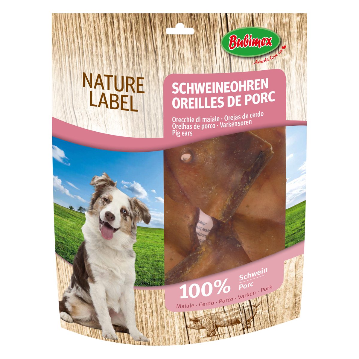 BUBIMEX Nature Label Oreilles de Porc pour Chien 400g