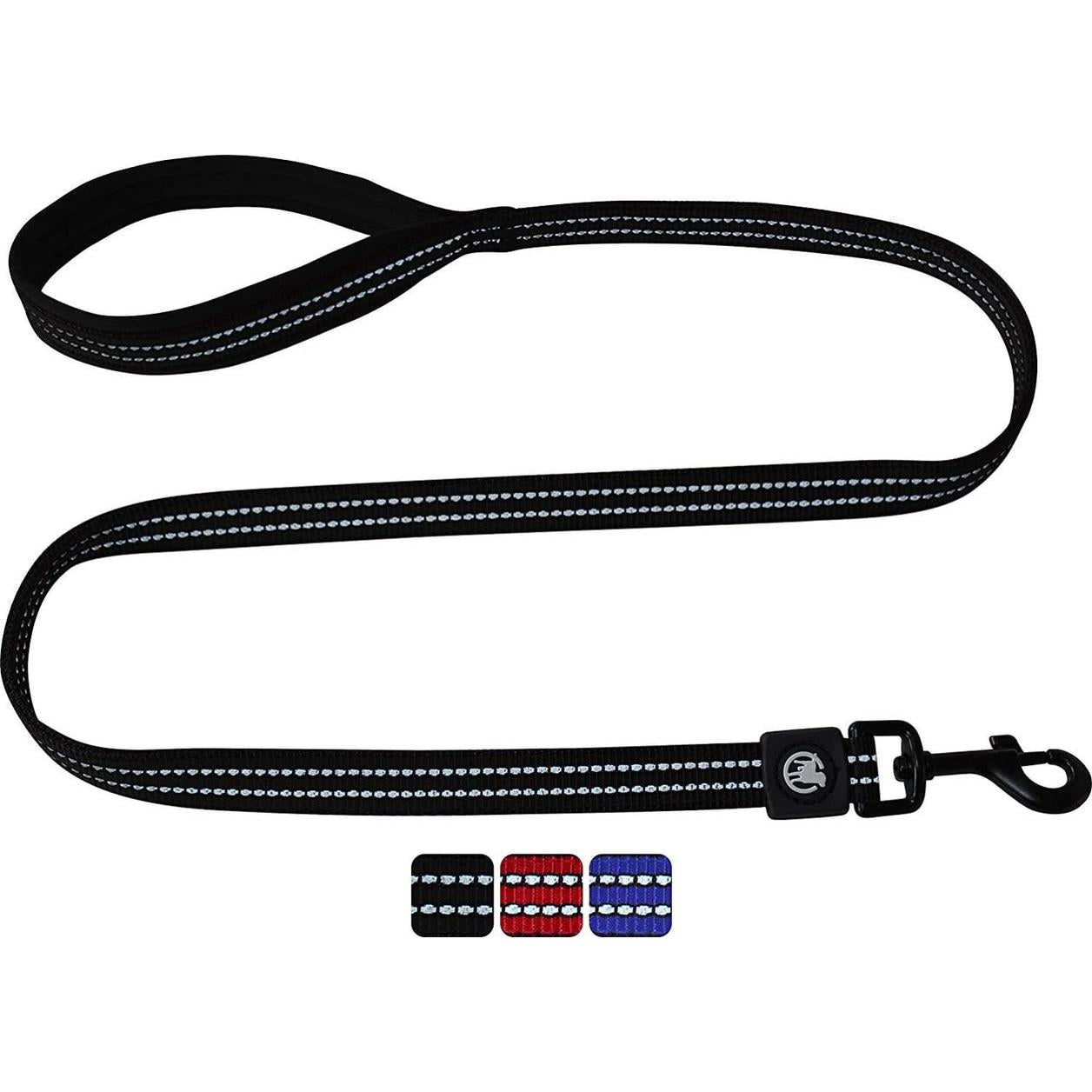 ZOOMALIN Laisse nylon réfléchissante noir 120cm