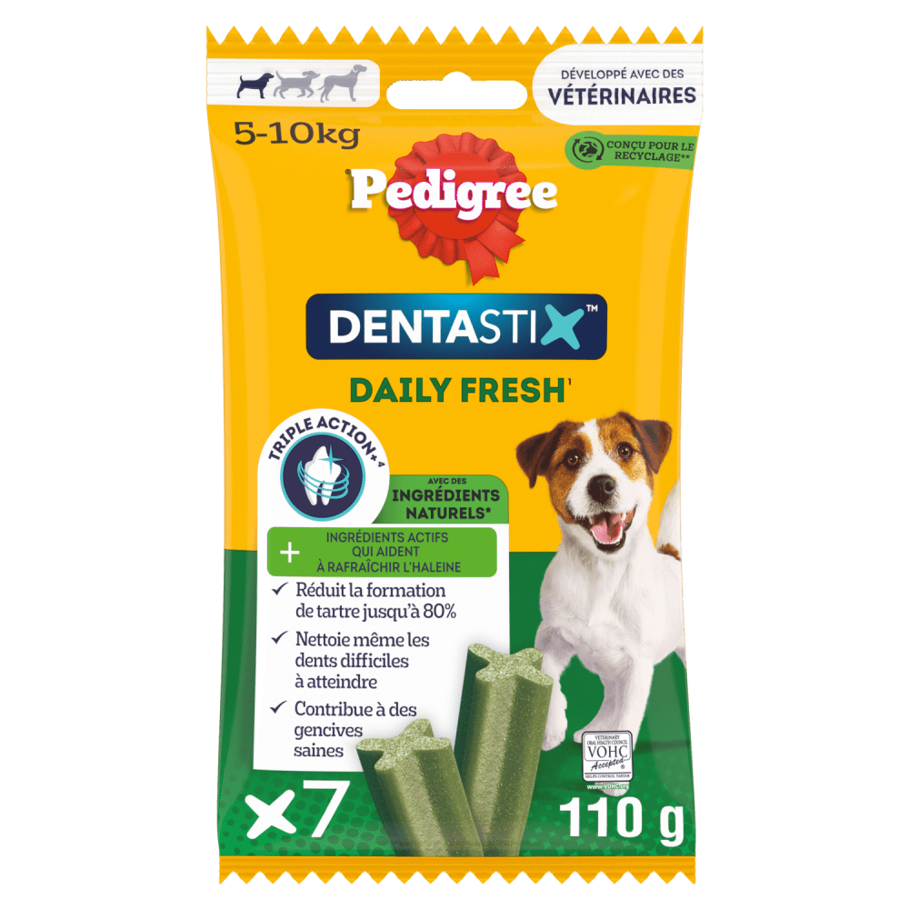 PEDIGREE DENTASTIX Fresh Bâtonnets Hygiène Bucco-Dentaire pour Petit Chien 28 x 15,7 g