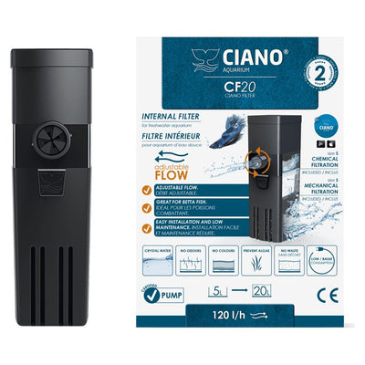 CIANO CF20 Filtre Intérieur pour Aquarium 5 à 20L