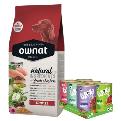 Malin bundle Ownat complet 12KG - 4.8KG de pâtée wow