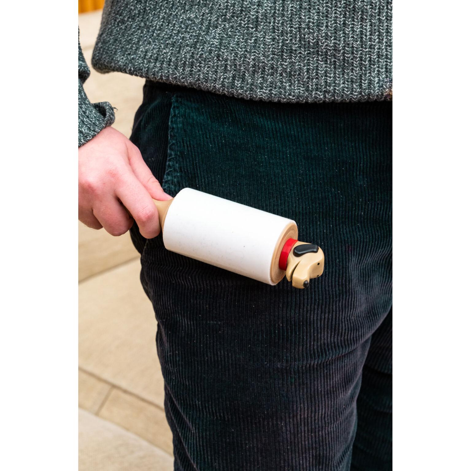 KIKKERLAND Kobe Lint Roller Rouleau Anti-Peluches Réutilisable Forme Chien