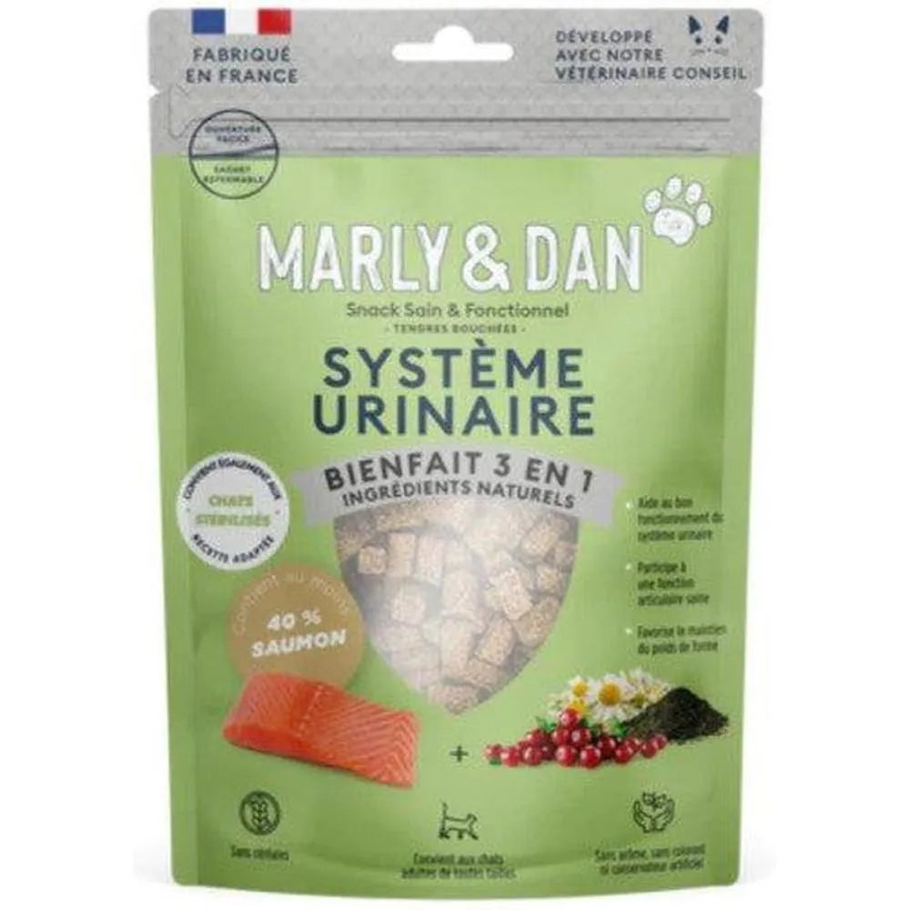 MARLY ET DAN Tendres bouchées Système Urinaire Chat Adulte Stérilisé Saumon 40g