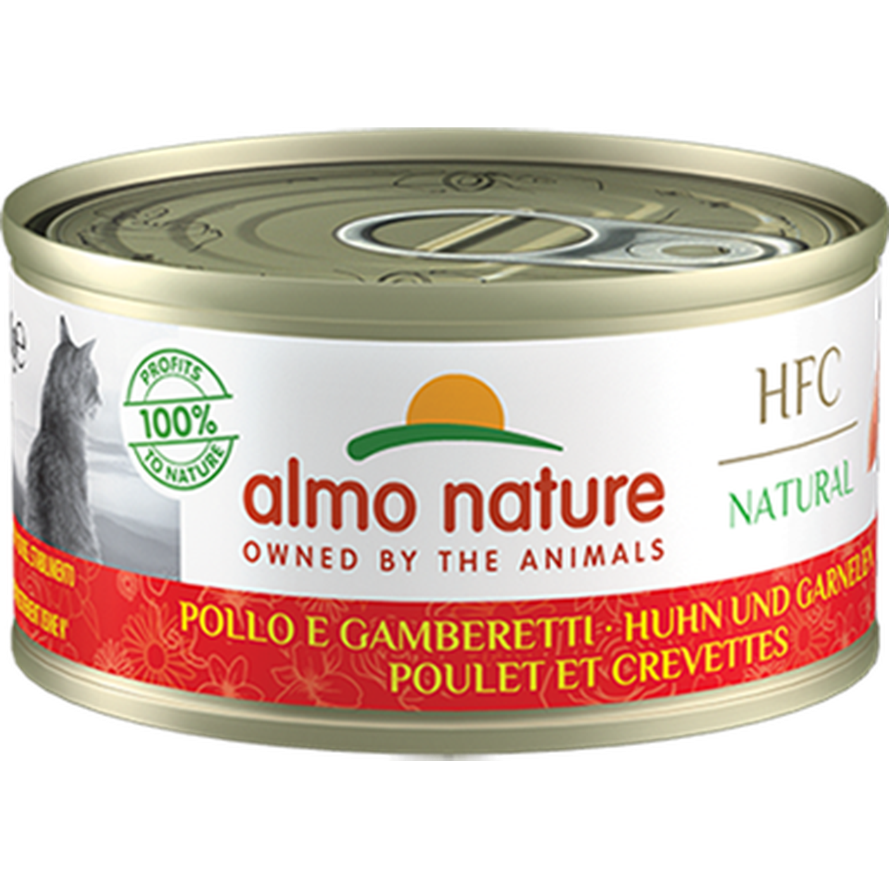ALMO NATURE HFC Natural Poulet et Crevettes Boîte 70g