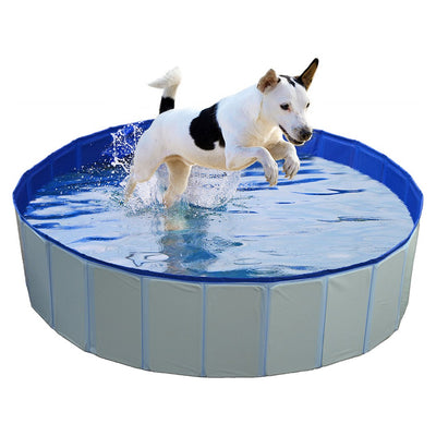 DUVO+ Dog Pool Piscine Pliable pour Chien Ø80x30cm Bleu
