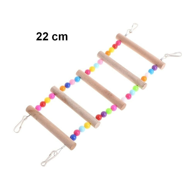 GRIZO Echelle perles 40cm Jouet pour Oiseaux en Bois Coloré