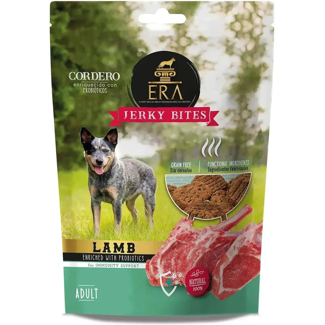 ERA Jerky Snack - Agneau enrichi en probiotiques 90 g. NOUVEAU