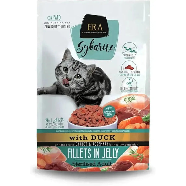 ERA Sybarite pâtée chat adulte stérilisé, canard enrichi carotte et romarin 85 g