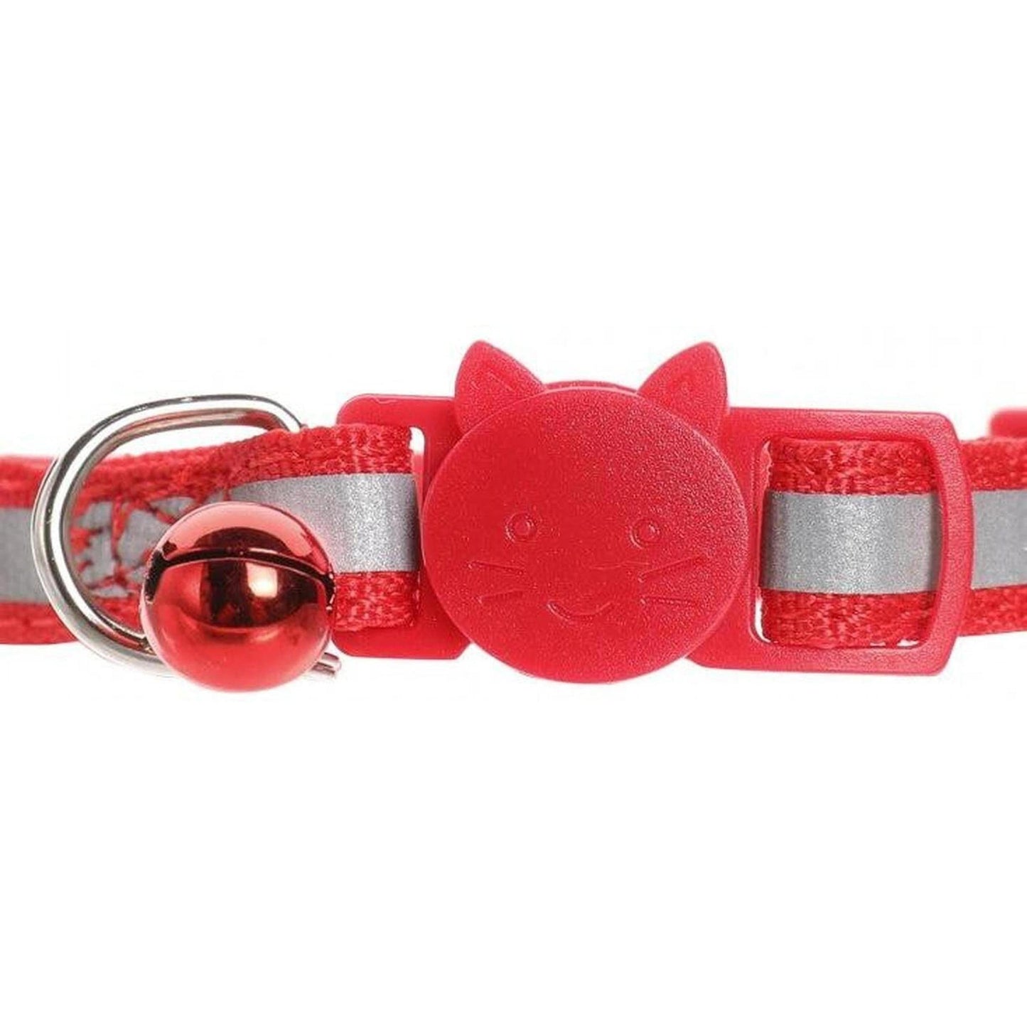 MON AMI LUKI Collier Feutrine Pompon et Grelot Chat Rouge/Noir/Rose