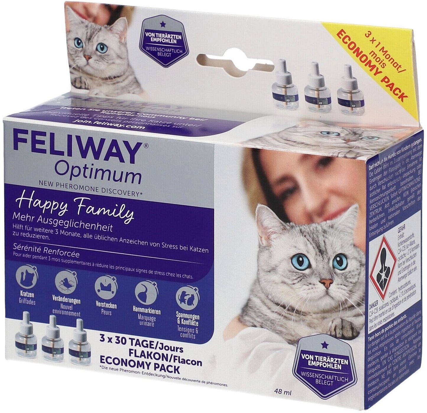 FELIWAY Optimum Recharge Diffuseur Lot de 84