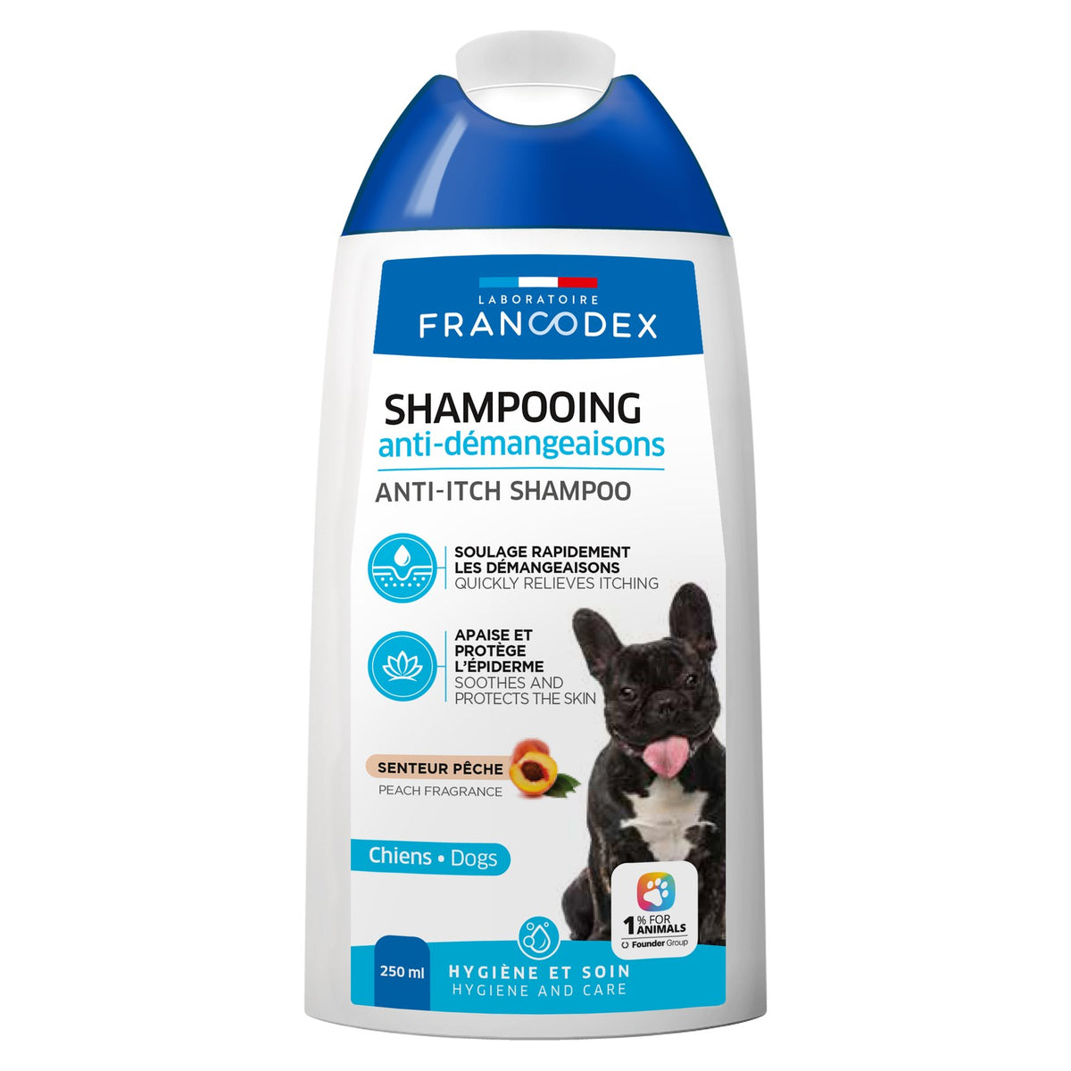 FRANCODEX Shampooing Anti-Démangeaisons pour Chien 250ml