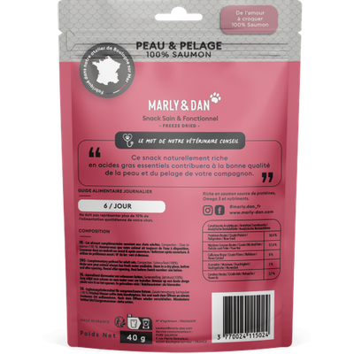 MARLY ET DAN Freeze Dried Booster Saumon Chat 40g