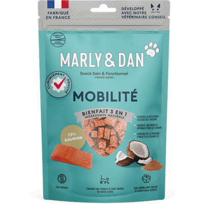 MARLY ET DAN Freeze Dried Mobilité Chat Saumon 40g