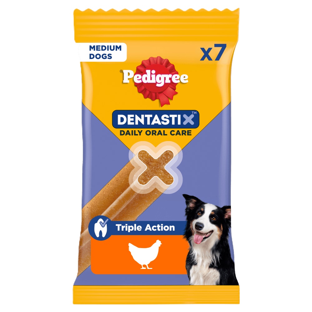 PEDIGREE DENTASTIX Bâtonnets Hygiène Bucco-Dentaire pour Moyen Chien x56 (56 x 25,7 g)
