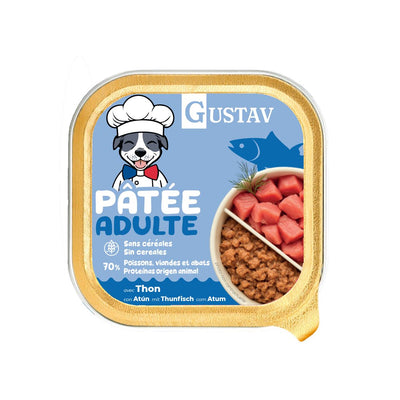 Barquette Gustav pâtée pour chien adulte au thon 150 g