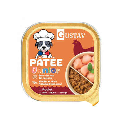 Barquette Gustav pâtée pour chiot au poulet 150 g